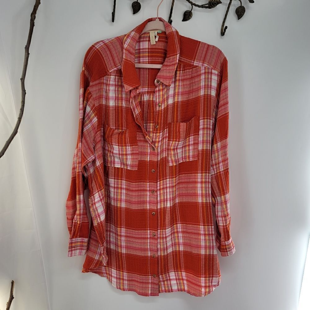 Anthropologie pilcro button up plaid shirt